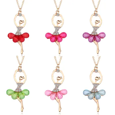 Girls Fashionable Ballerina Necklace Girls Fashionable Ballerina Necklace