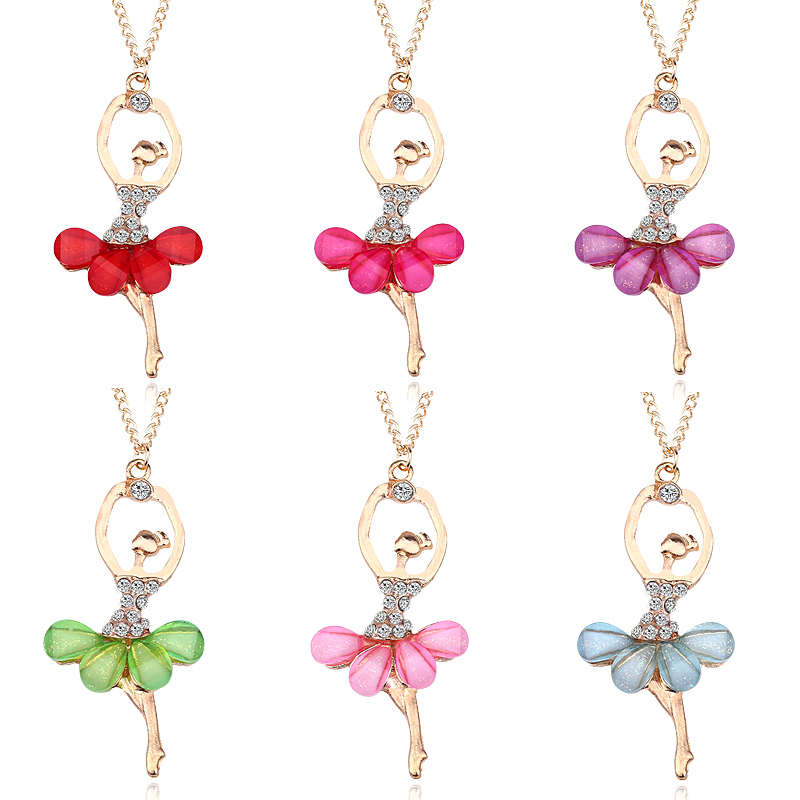 Girls Fashionable Ballerina Necklace Girls Fashionable Ballerina Necklace