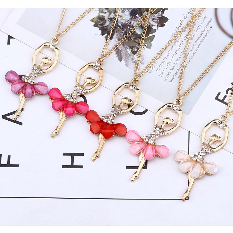 Girls Fashionable Ballerina Necklace Girls Fashionable Ballerina Necklace