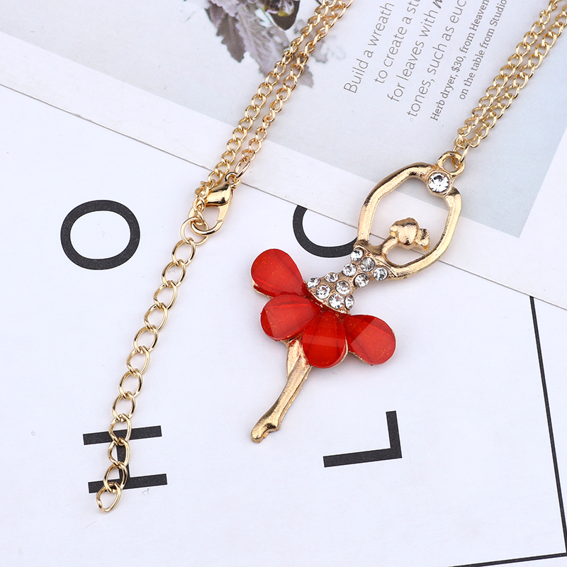 Girls Fashionable Ballerina Necklace Girls Fashionable Ballerina Necklace