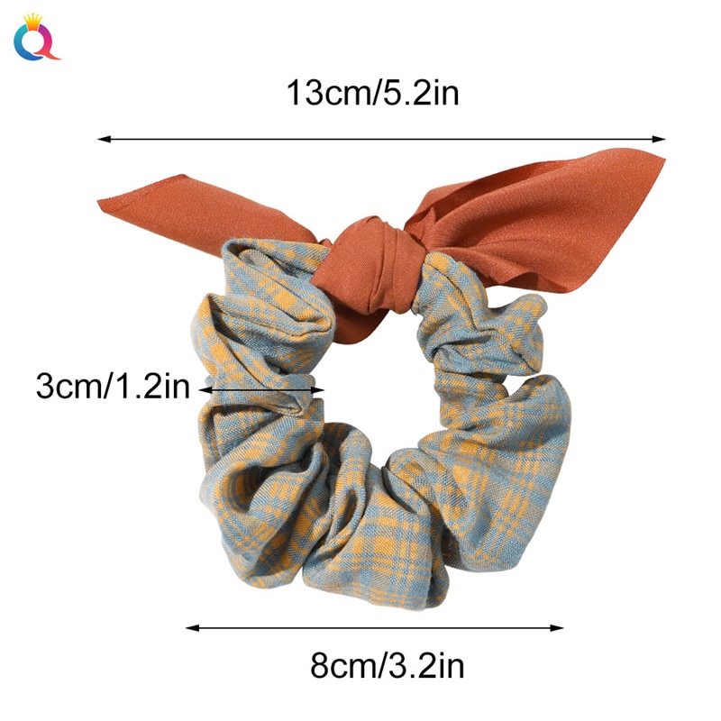 Girls Hair Scrunchies Plaid Hair Tie Girls Hair Scrunchies Plaid Hair Tie
