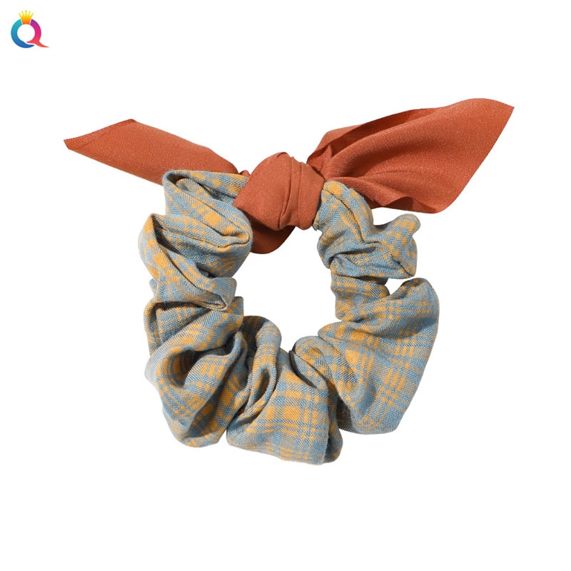 Girls Hair Scrunchies Plaid Hair Tie Girls Hair Scrunchies Plaid Hair Tie
