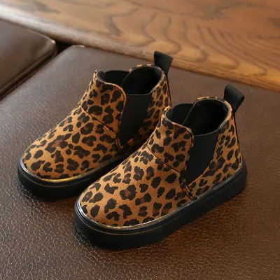 Girls Leopard Boots Ankle Shoes Girls Leopard Boots Ankle Shoes