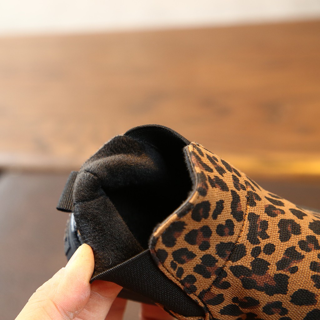 Girls Leopard Boots Ankle Shoes Girls Leopard Boots Ankle Shoes
