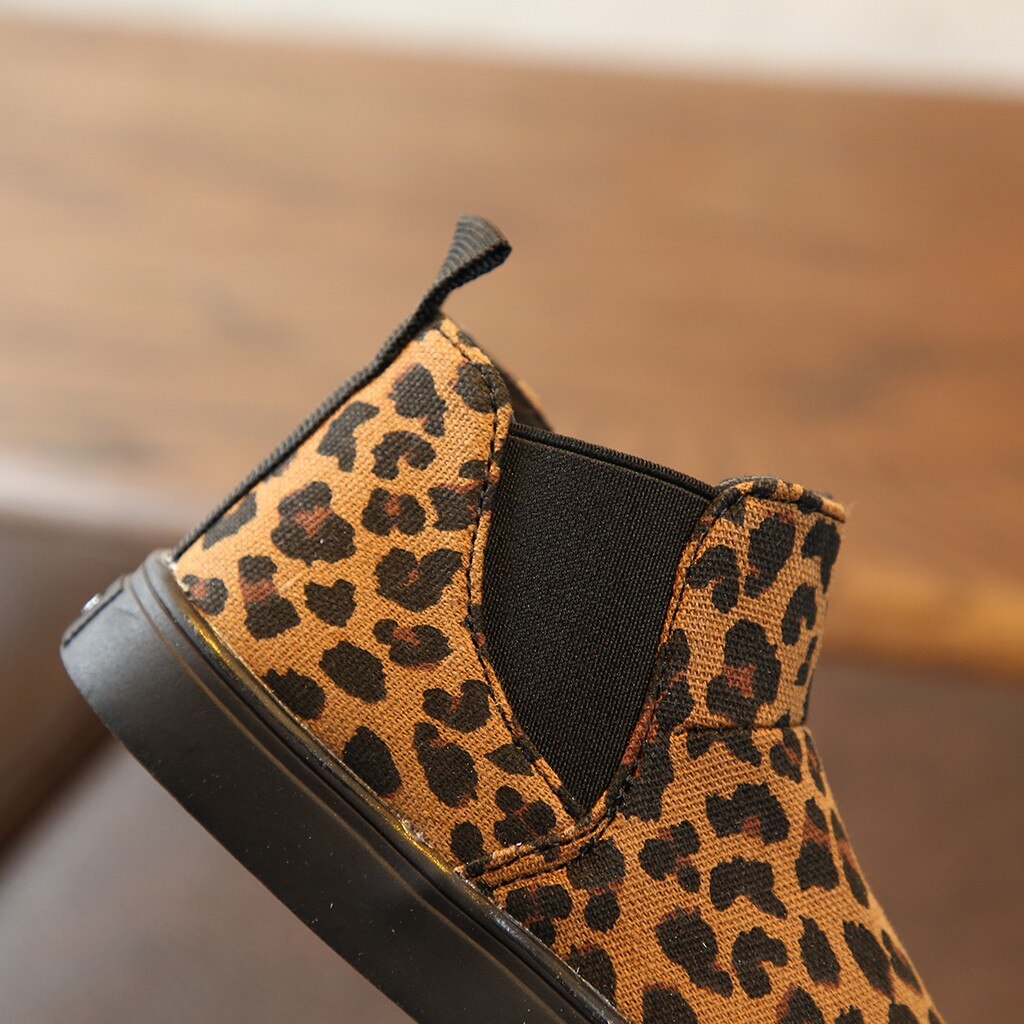 Girls Leopard Boots Ankle Shoes Girls Leopard Boots Ankle Shoes