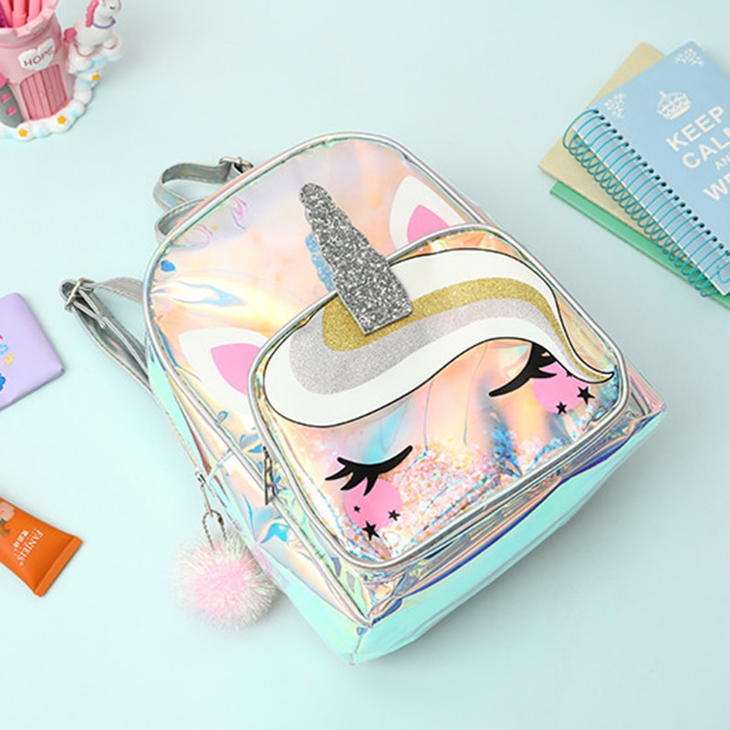 Girls Unicorn Backpack Cute Holographic Design Girls Unicorn Backpack Cute Holographic Design