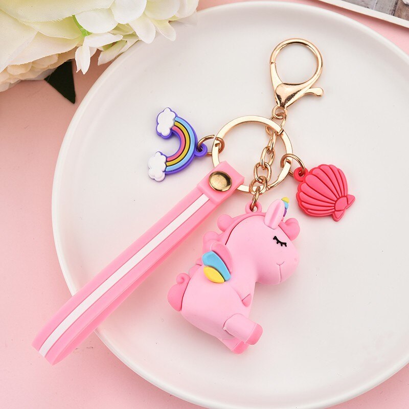 Girly Cute Unicorn Keychain