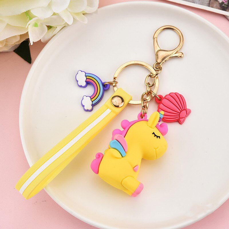 Girly Cute Unicorn Keychain