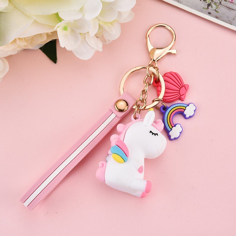 Girly Cute Unicorn Keychain