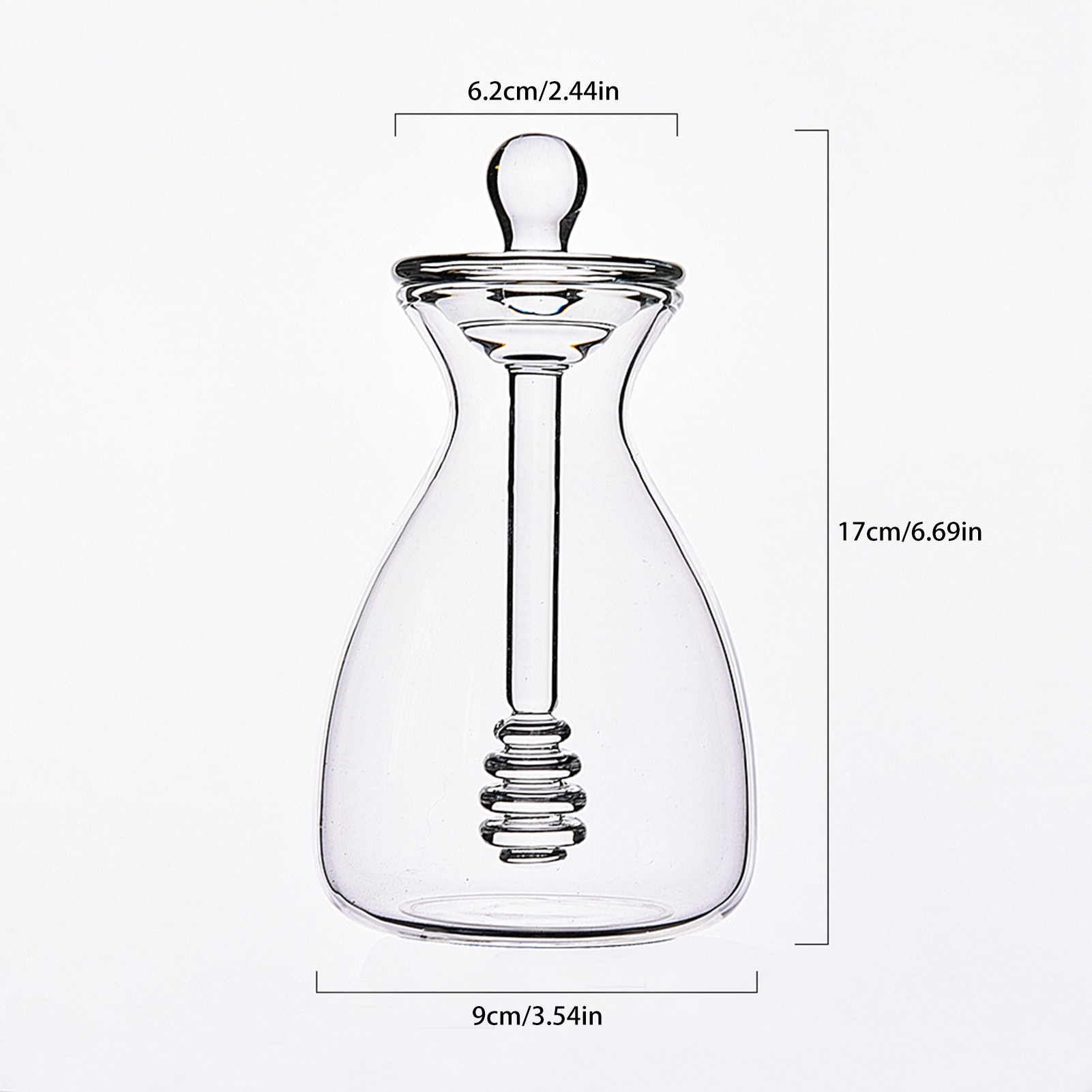 Glass 500ml Honey Pot with Dipper
