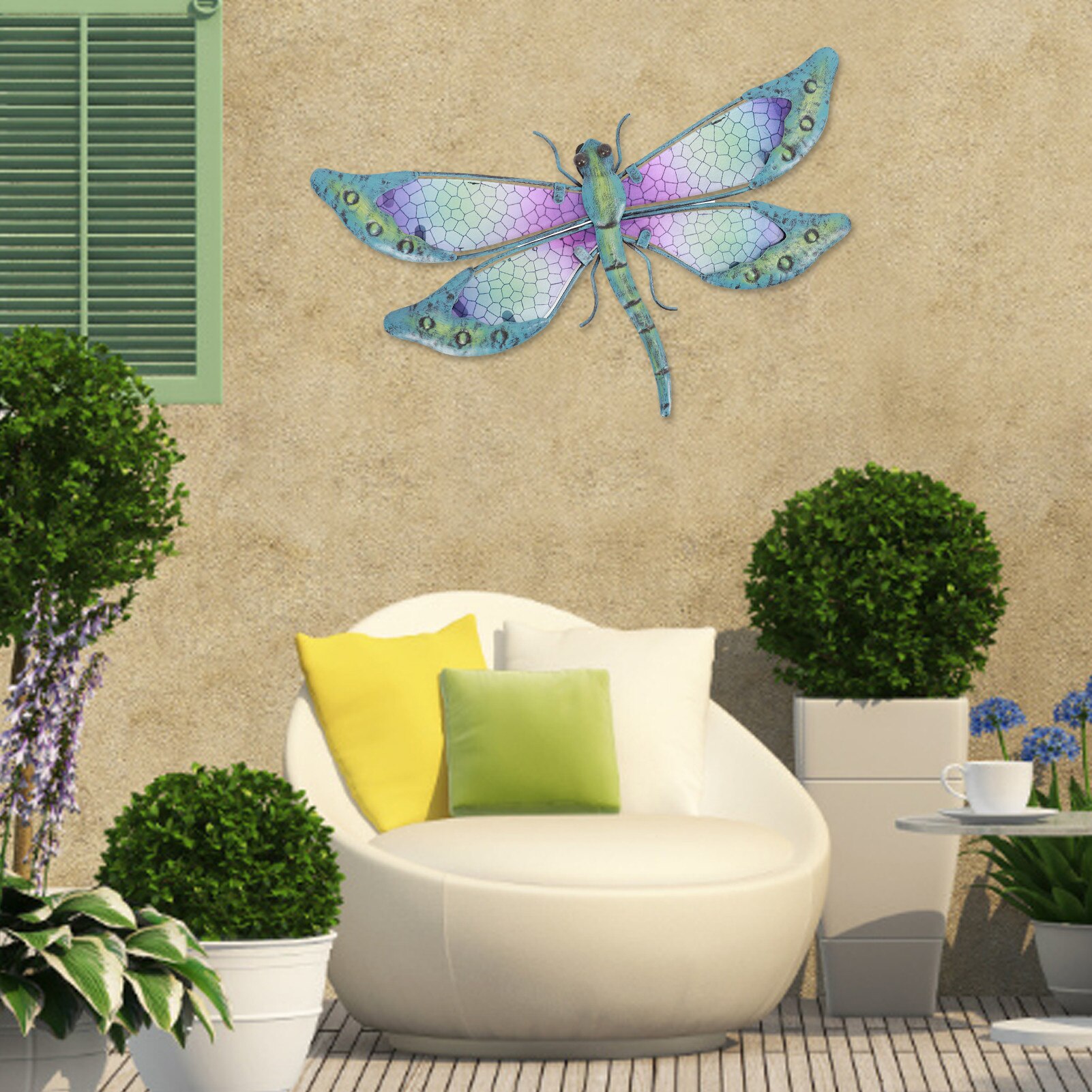Glass and Metal Dragonfly Wall Art Decor Glass and Metal Dragonfly Wall Art Decor