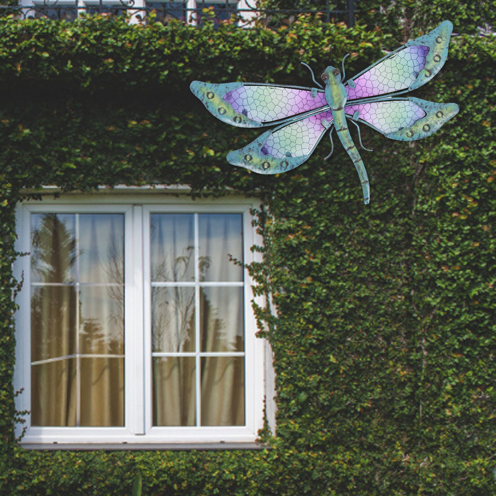 Glass and Metal Dragonfly Wall Art Decor Glass and Metal Dragonfly Wall Art Decor