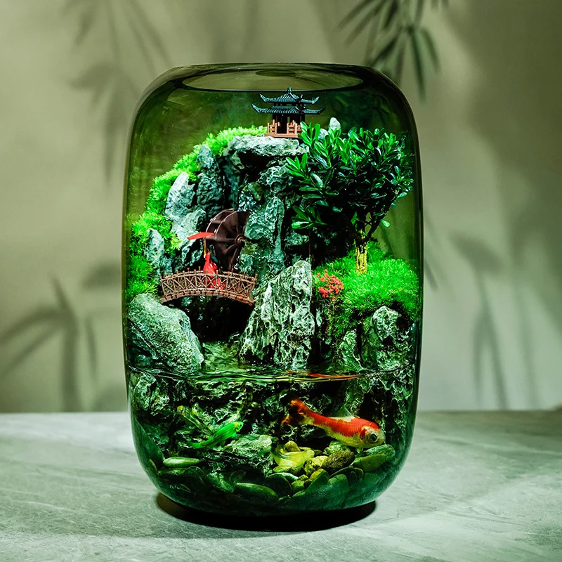 Glass Aquariums Ecological Hydroponics Plant Bottle Small Desktop Decoration Fish Tank Multi-functional Landscape