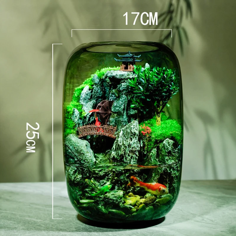 Glass Aquariums Ecological Hydroponics Plant Bottle Small Desktop Decoration Fish Tank Multi-functional Landscape