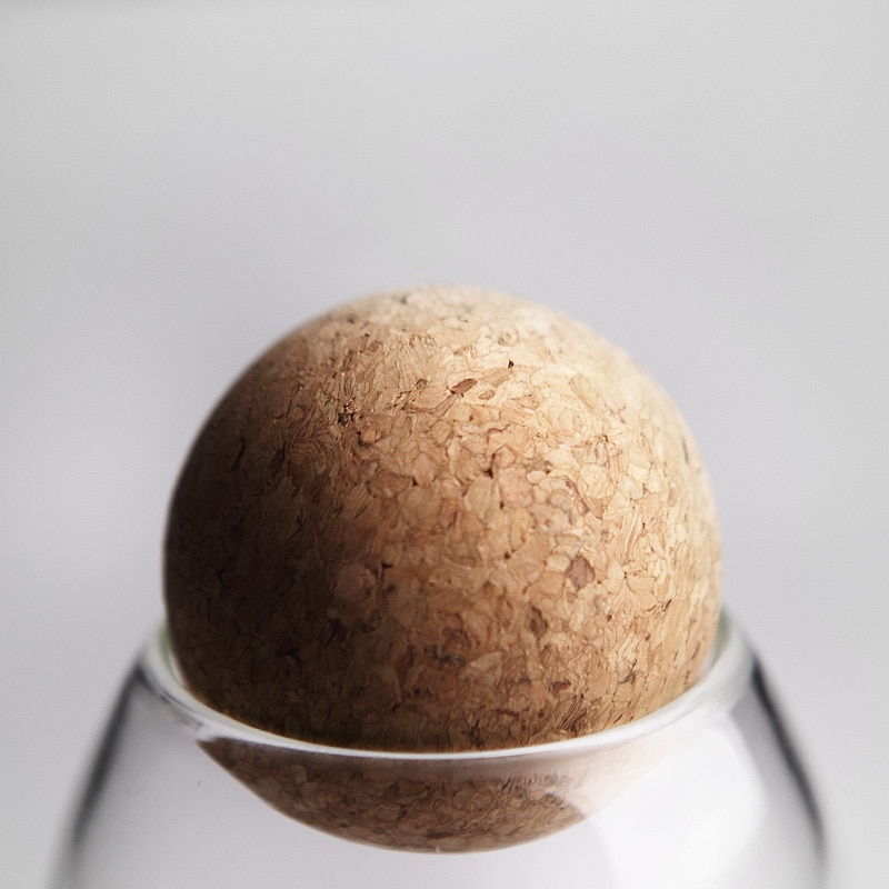 Glass Canister with Cork Lid Kitchen Organizer Glass Canister with Cork Lid Kitchen Organizer