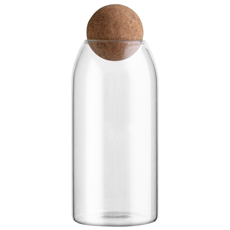 Glass Canister with Cork Lid Kitchen Organizer Glass Canister with Cork Lid Kitchen Organizer