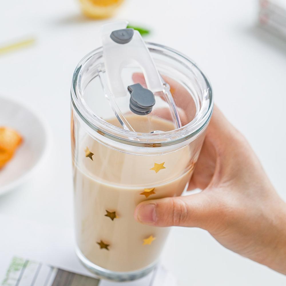 Glass Cup with Lid and Straw Glass Cup with Lid and Straw