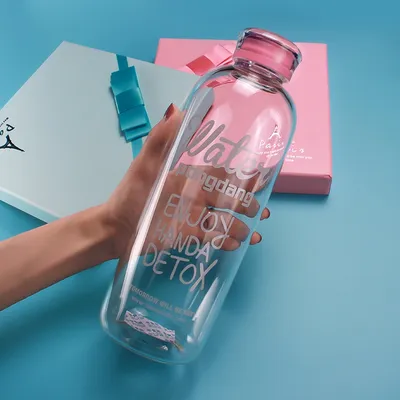 Glass Drinking Bottle Portable Container