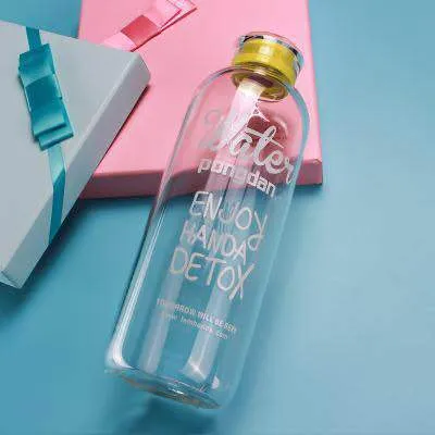 Glass Drinking Bottle Portable Container