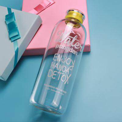 Glass Drinking Bottle Portable Container