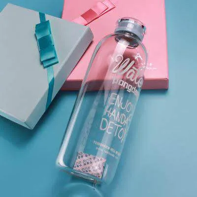 Glass Drinking Bottle Portable Container