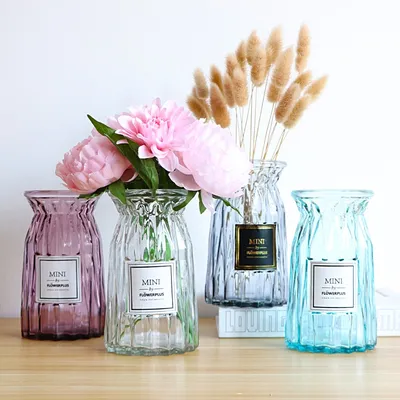 Glass Flower Vase Home Decoration