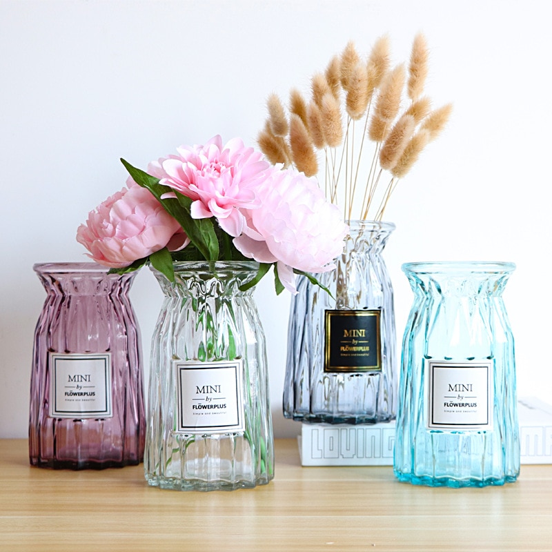 Glass Flower Vase Home Decoration