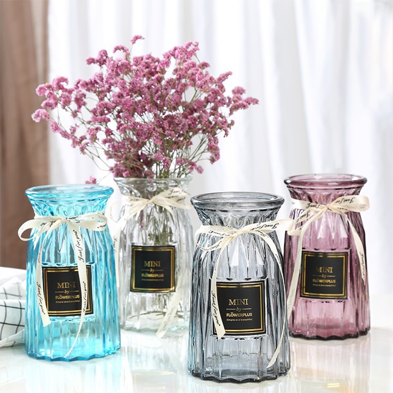 Glass Flower Vase Home Decoration