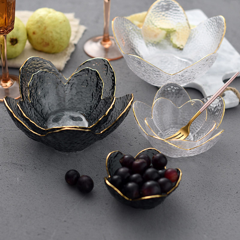 Glass Fruit Bowl Decorative Crystal Bowl