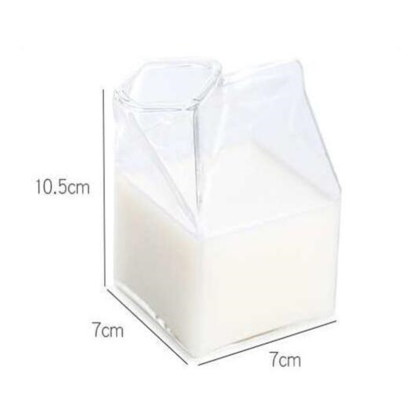 Glass Milk Carton Drink Container