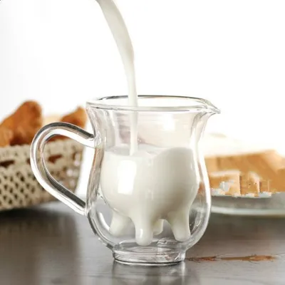 Glass Milk Jug 250ml Clear Pitcher