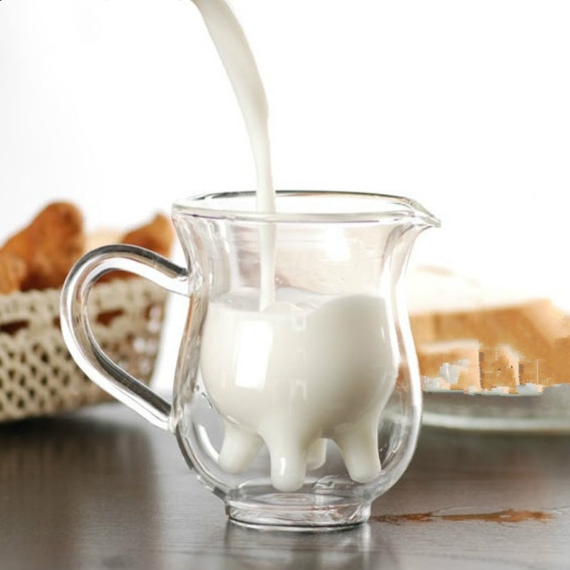 Glass Milk Jug 250ml Clear Pitcher