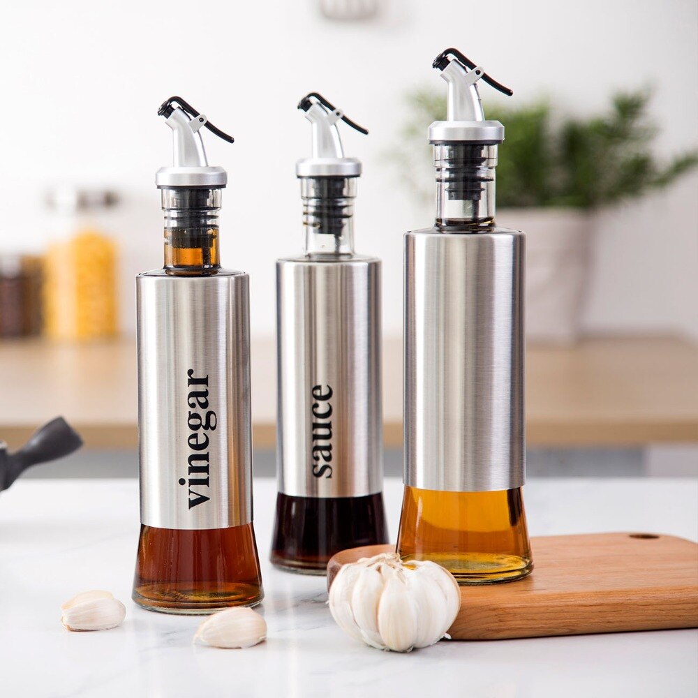 Glass Oil Dispenser Bottles (3 pcs) Glass Oil Dispenser Bottles (3 pcs)