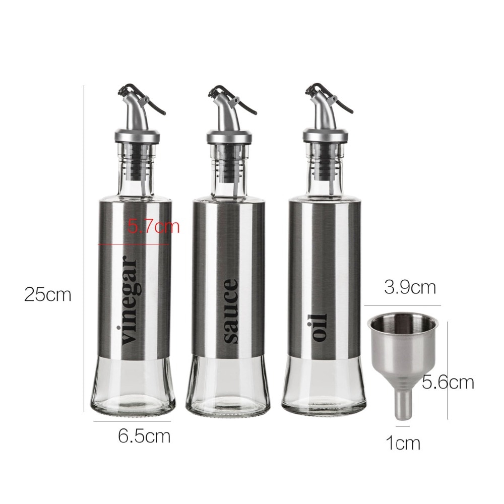 Glass Oil Dispenser Bottles (3 pcs) Glass Oil Dispenser Bottles (3 pcs)