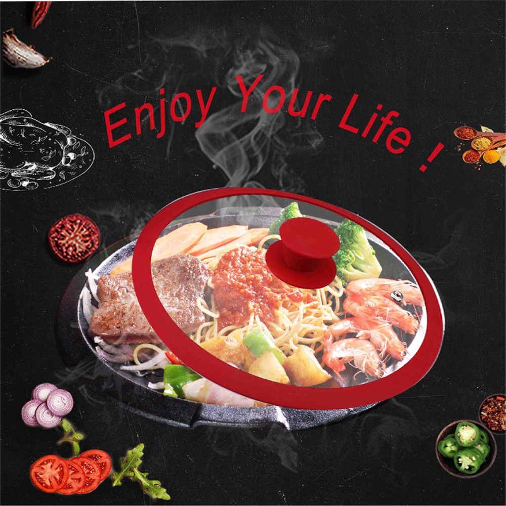 Glass Pan Lid Cover (3 Sizes in 1) Glass Pan Lid Cover (3 Sizes in 1)
