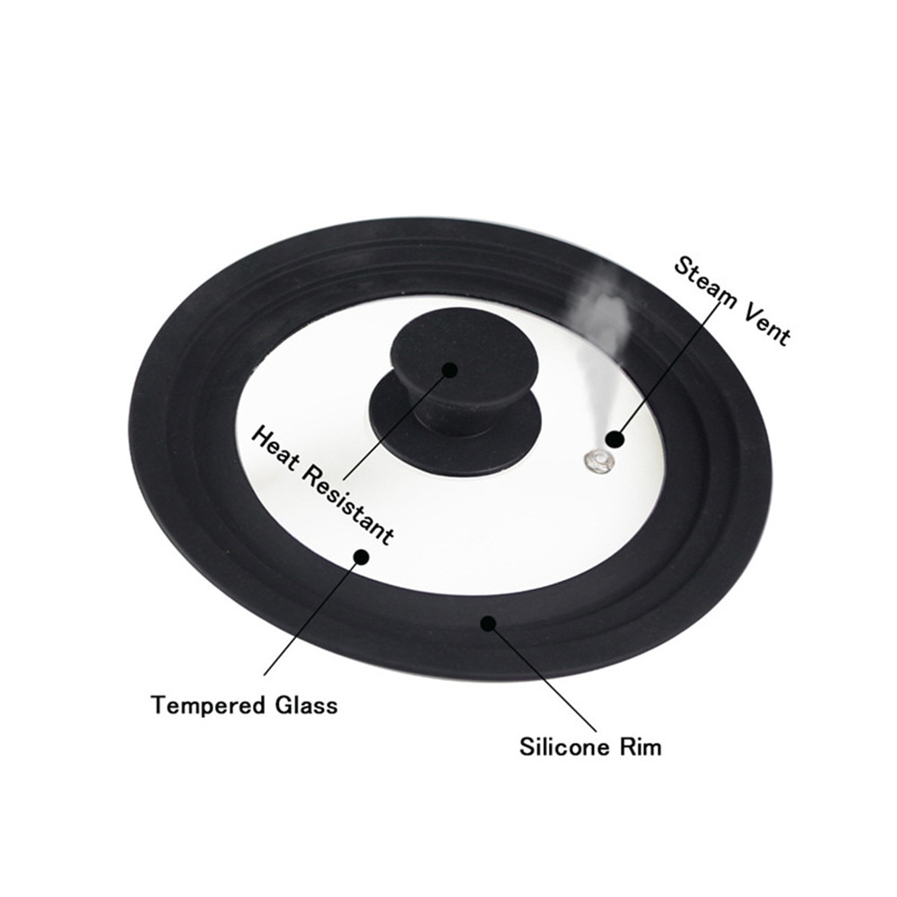 Glass Pan Lid Cover (3 Sizes in 1) Glass Pan Lid Cover (3 Sizes in 1)