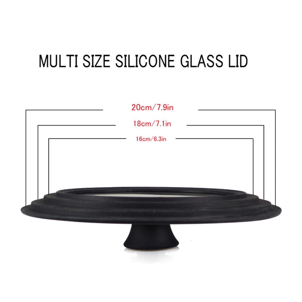 Glass Pan Lid Cover (3 Sizes in 1) Glass Pan Lid Cover (3 Sizes in 1)
