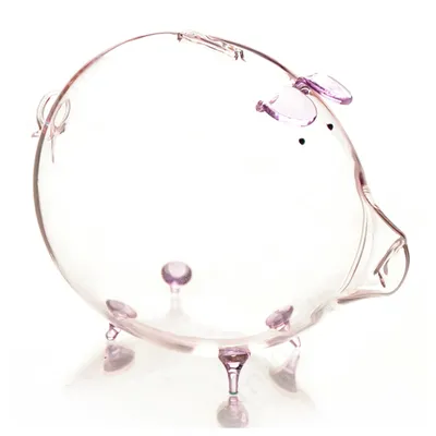 Glass Piggy Bank Coin Jar Glass Piggy Bank Coin Jar