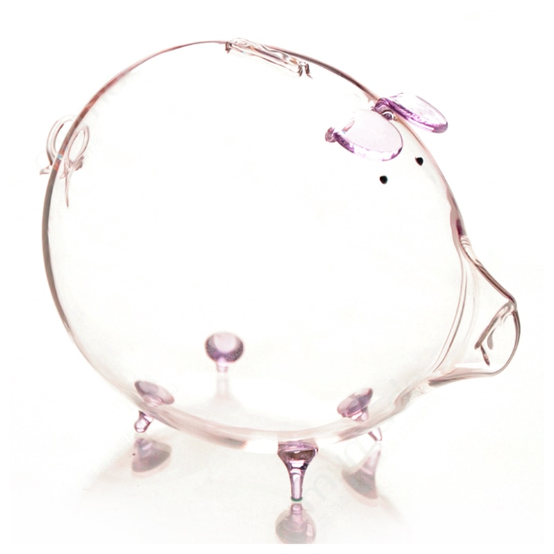 Glass Piggy Bank Coin Jar Glass Piggy Bank Coin Jar
