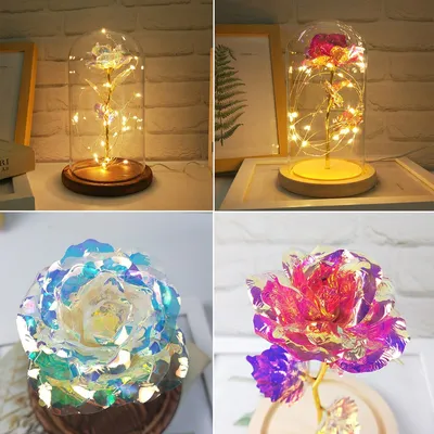 Glass Rose Artificial Flower Decoration Glass Rose Artificial Flower Decoration
