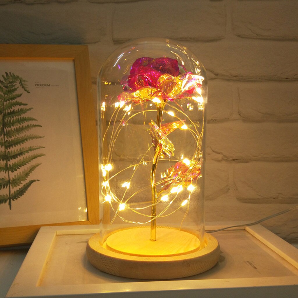 Glass Rose Artificial Flower Decoration Glass Rose Artificial Flower Decoration