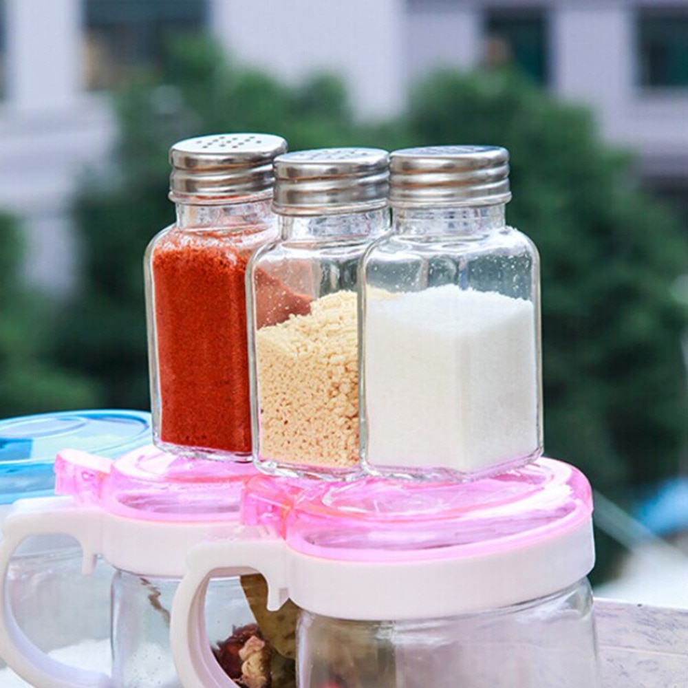 Glass Spice Jar Condiments Bottle Glass Spice Jar Condiments Bottle