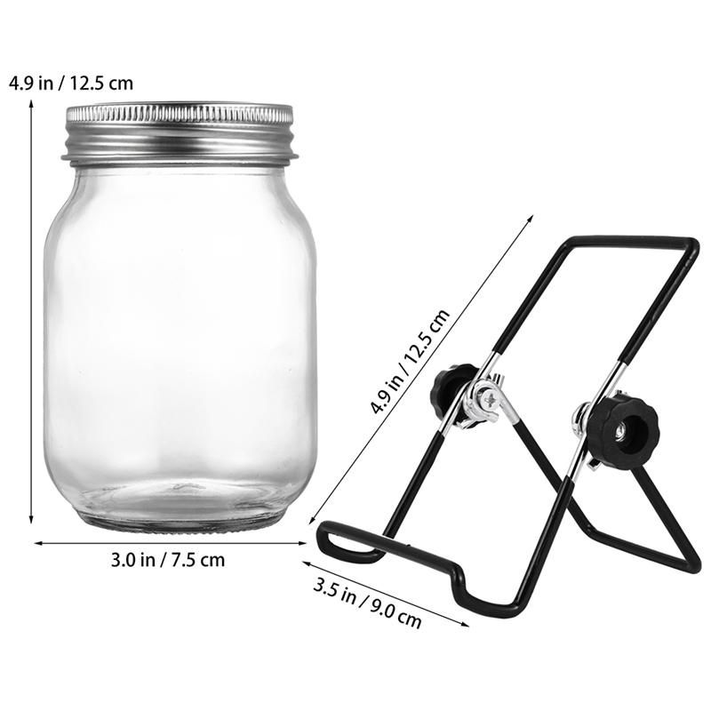 Glass Sprouting Jar with Stand (2 Sets) Glass Sprouting Jar with Stand (2 Sets)