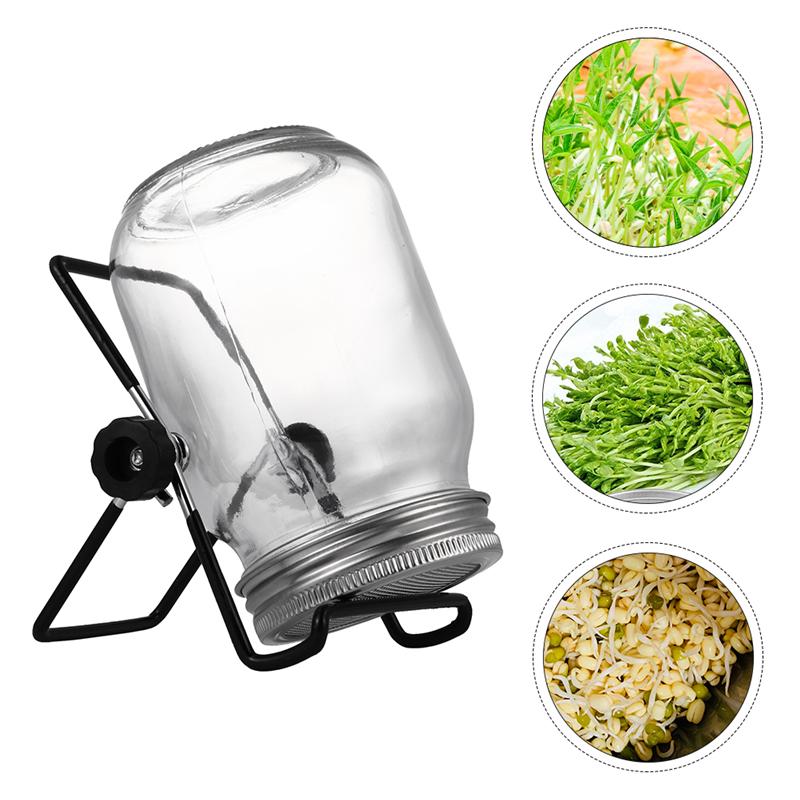 Glass Sprouting Jar with Stand (2 Sets) Glass Sprouting Jar with Stand (2 Sets)