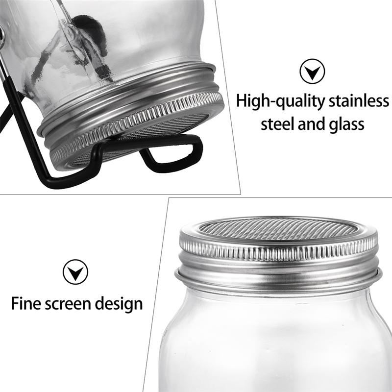 Glass Sprouting Jar with Stand (2 Sets) Glass Sprouting Jar with Stand (2 Sets)