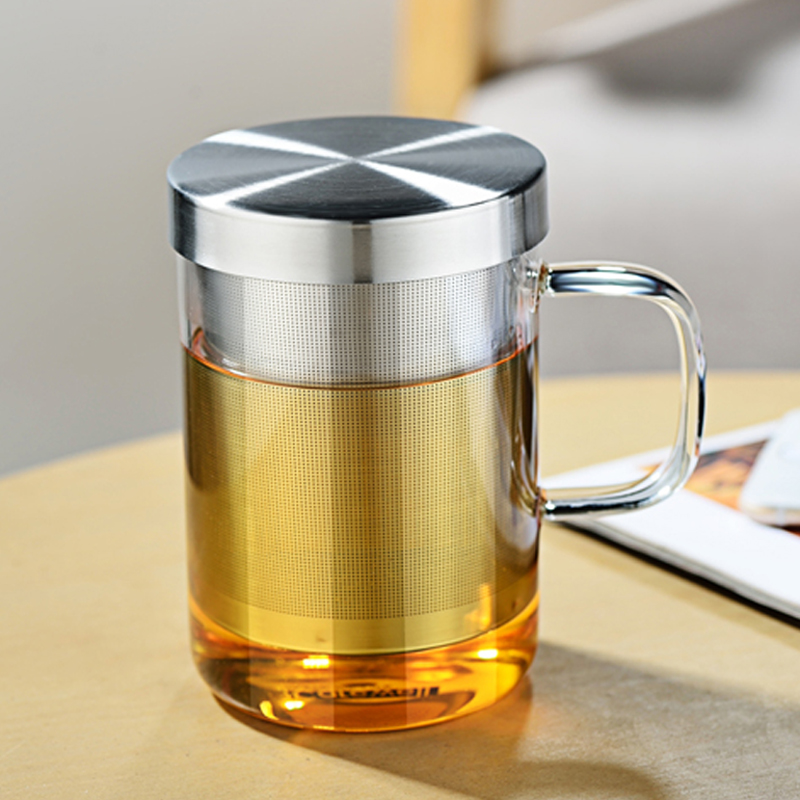 Glass Tea Infuser Cup with Cover