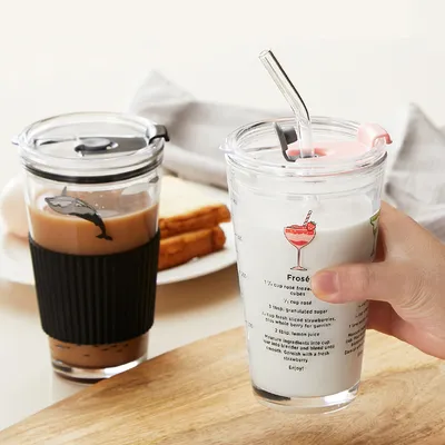 Glass Travel Mug Coffee Tumbler