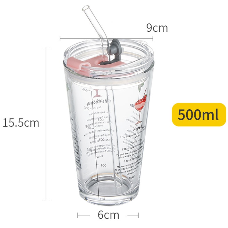 Glass Travel Mug Coffee Tumbler