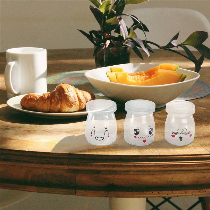 Glass Yogurt Jars Pudding Bottles (6 pcs) Glass Yogurt Jars Pudding Bottles (6 pcs)