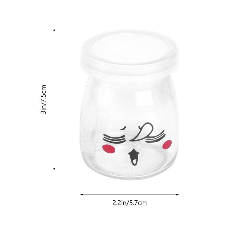 Glass Yogurt Jars Pudding Bottles (6 pcs) Glass Yogurt Jars Pudding Bottles (6 pcs)